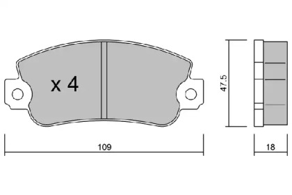 Комплект тормозных колодок, дисковый тормоз AISIN BPFI-1041